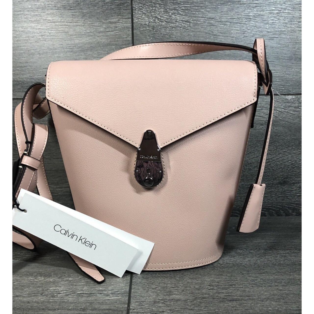 Calvin Klein offers lock leather bucket bag