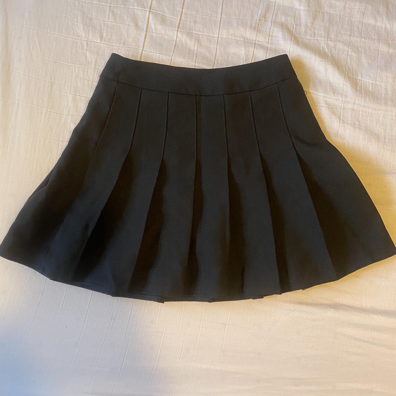 Pleated High Waisted Skater Skirt Size S - Depop
