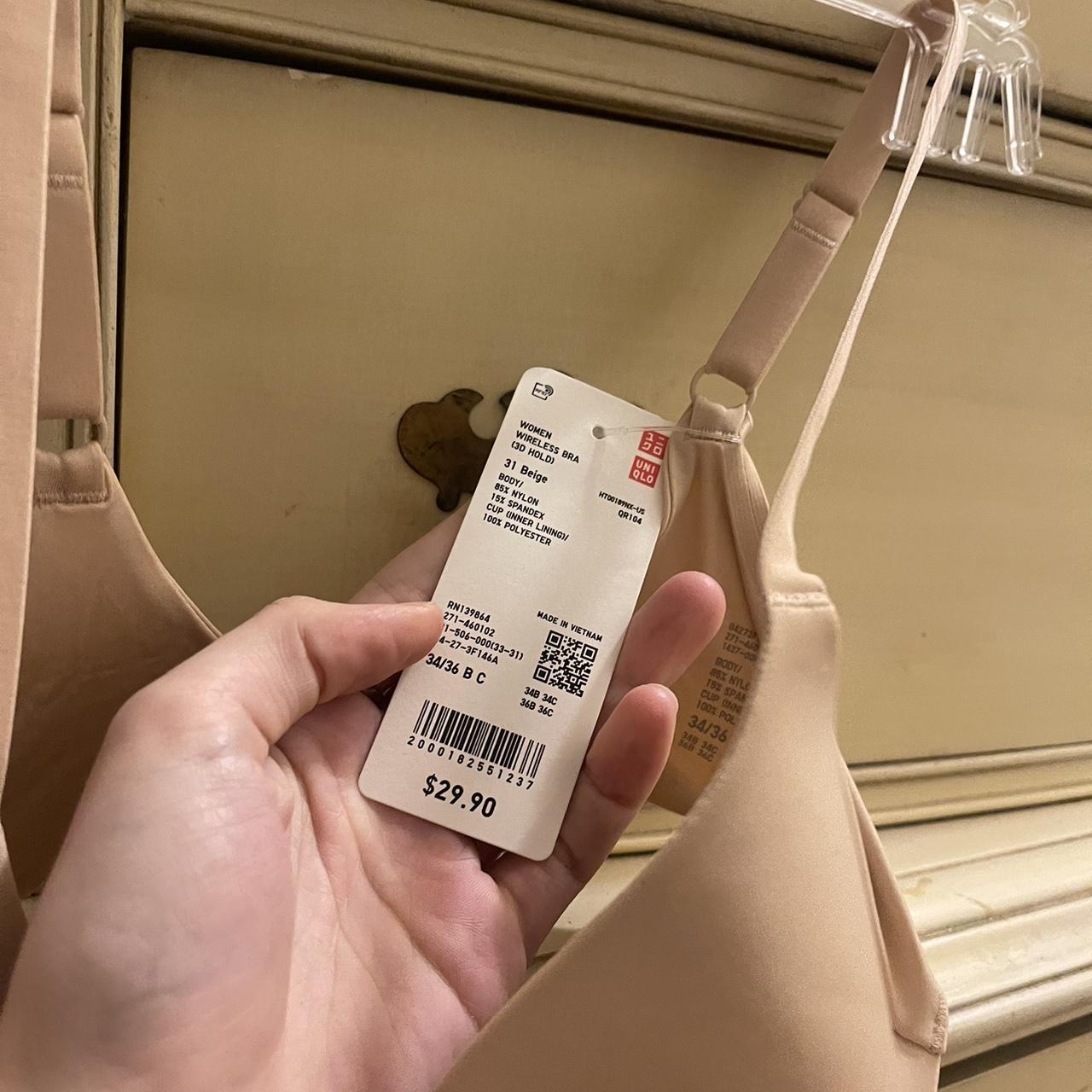 Uniqlo Wireless Bra (3D Would fit 34/36 B Depop