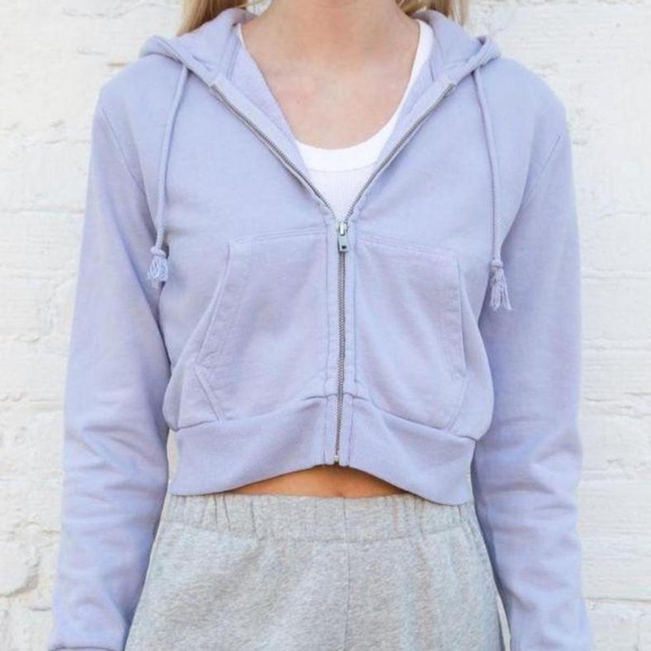 Lilac cropped hoodie from Brandy Melville This. Depop