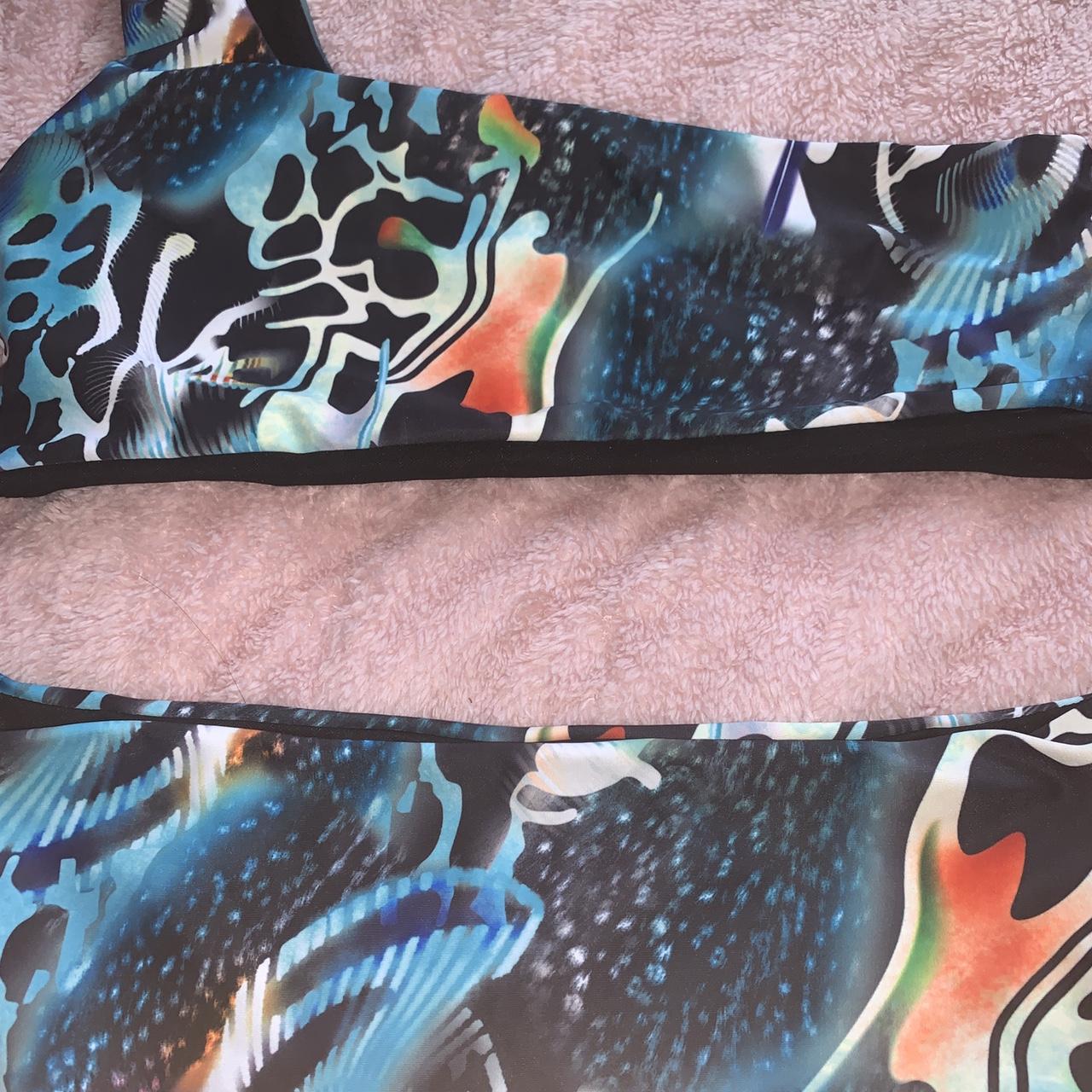 SHEIN Women's Blue Bikinisandtankinisets Depop