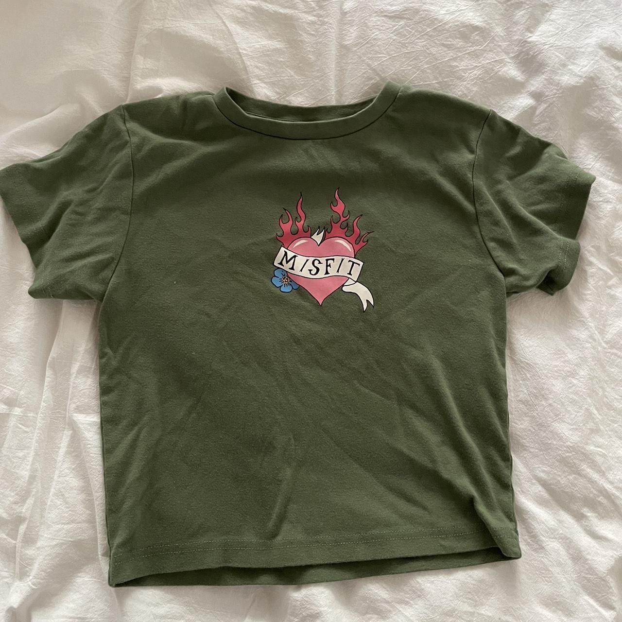 misfit mad minds baby tee Fit 810 Ed hardy design y2k Depop