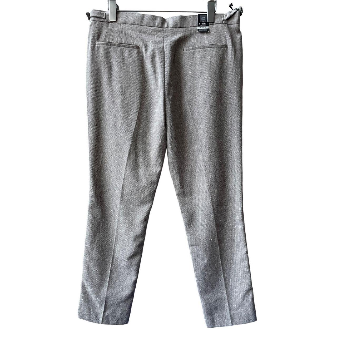 River Island Men's Grey Trousers Depop