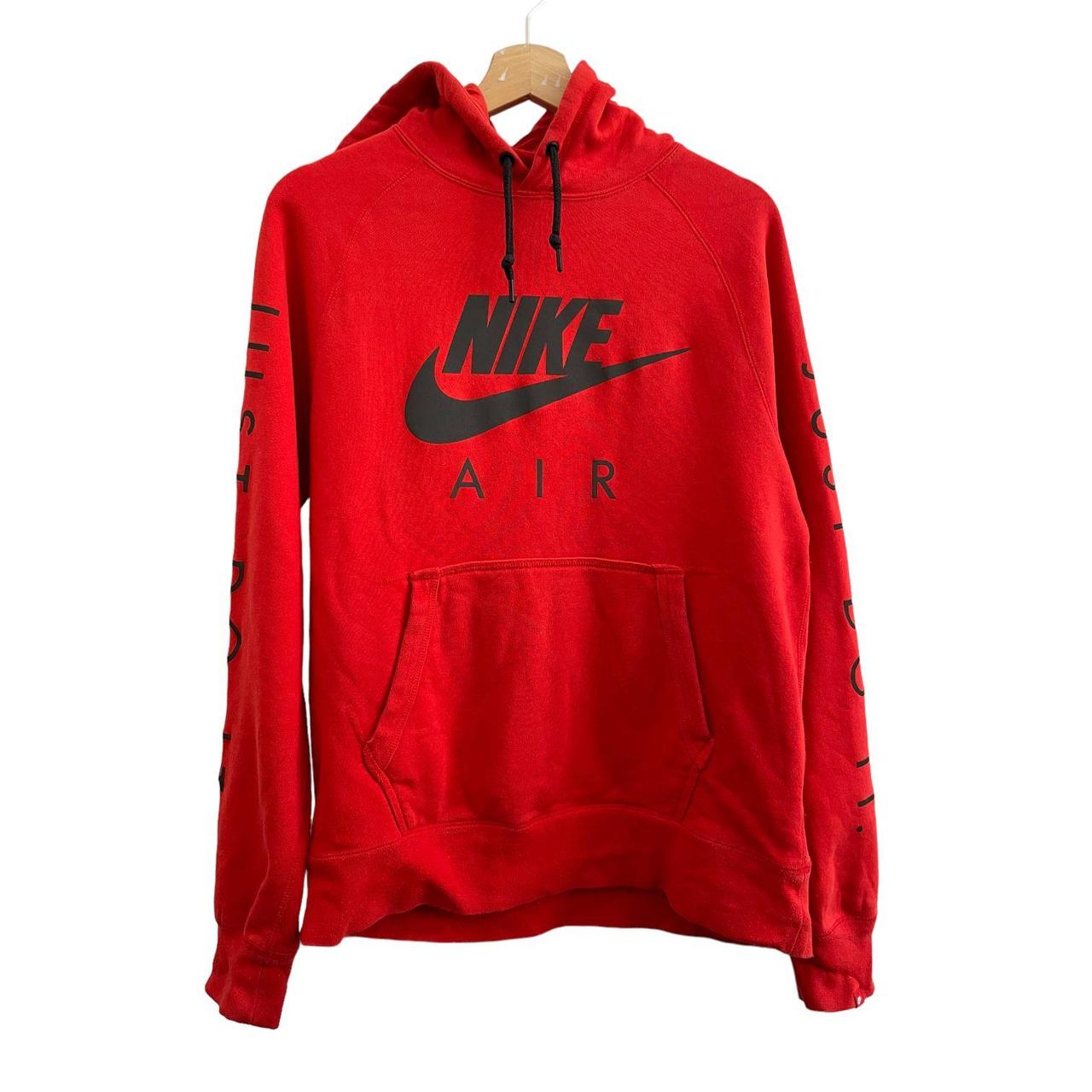 mens red nike pullover hoodie