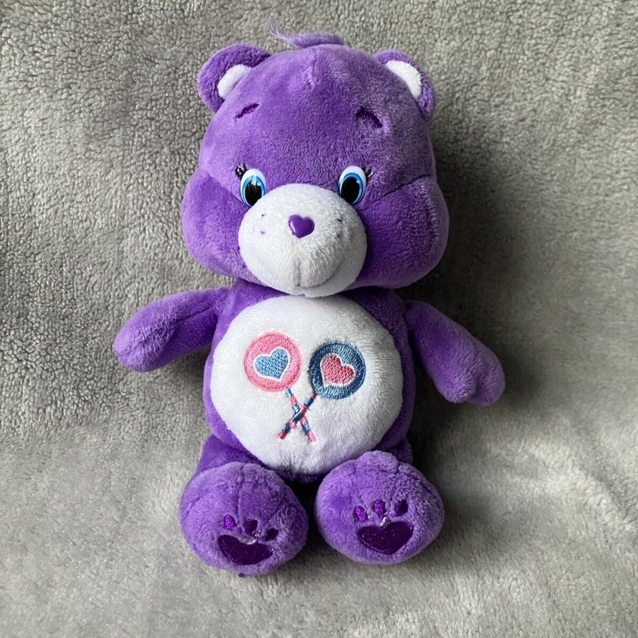 Vintage Share Care Bear Purple Pink Blue Lollipops... - Depop