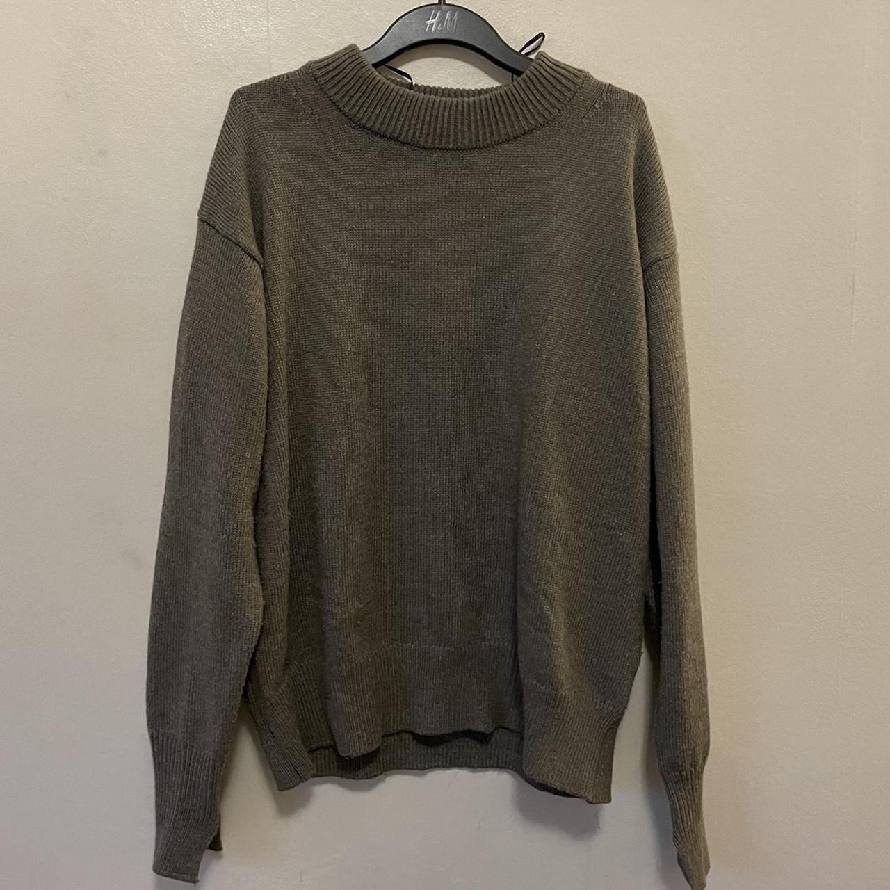 H&M Women's Green and Khaki Jumper | Depop