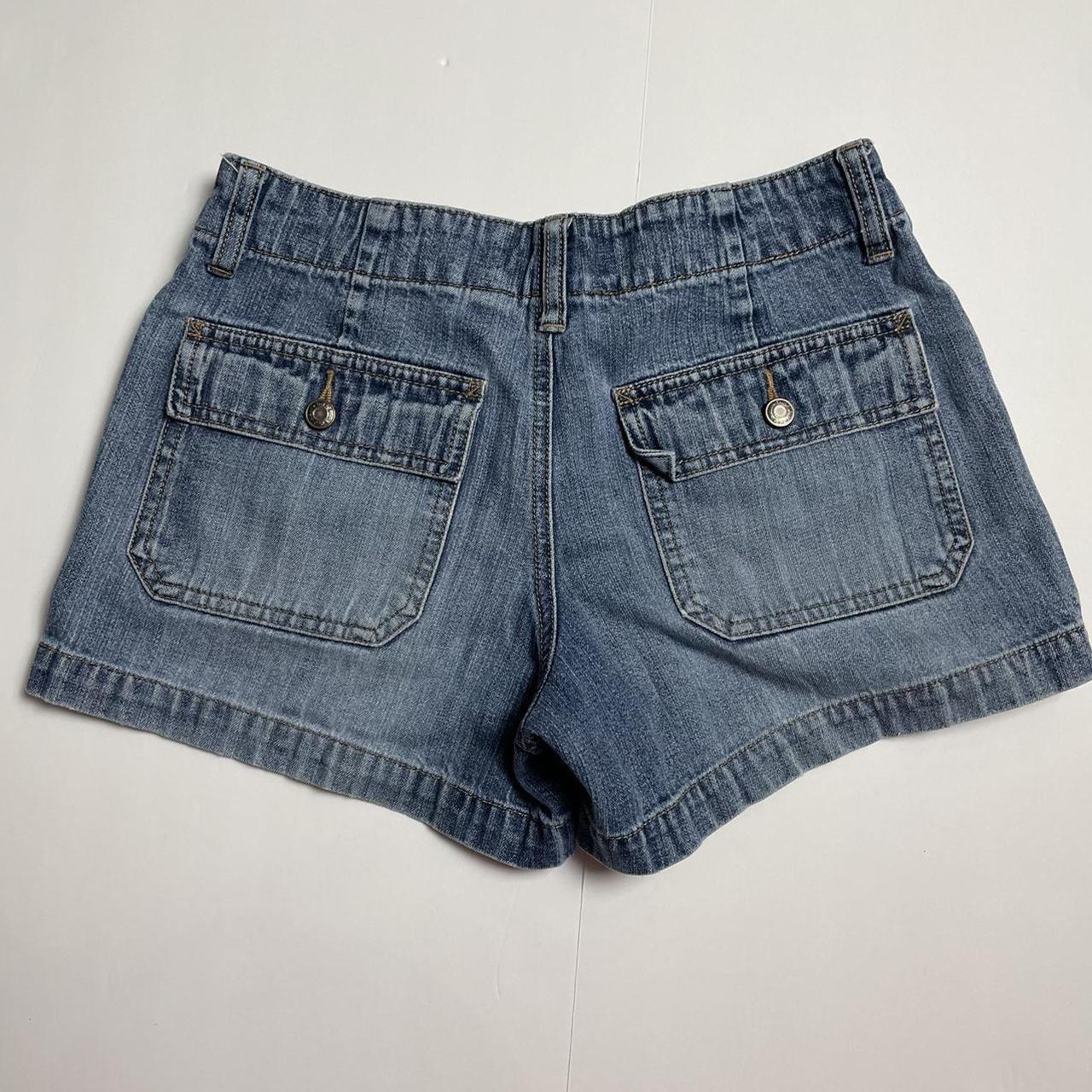 y2k low rise denim cargo shorts super cute pockets... - Depop