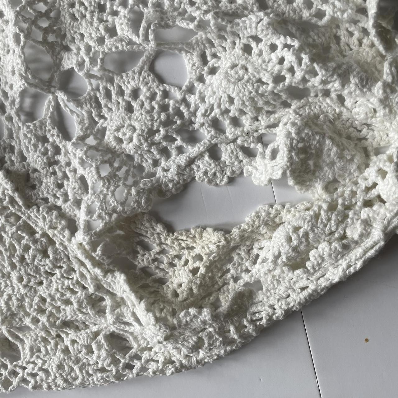 2000s crochet cap sleeve cardigan lovely crochet... Depop