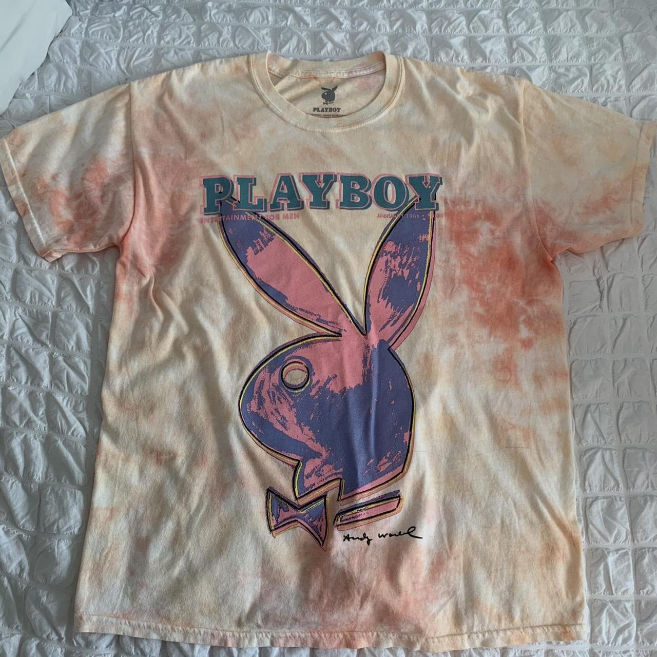 Size Medium pastel playboy graphic tee from pacsun. - Depop