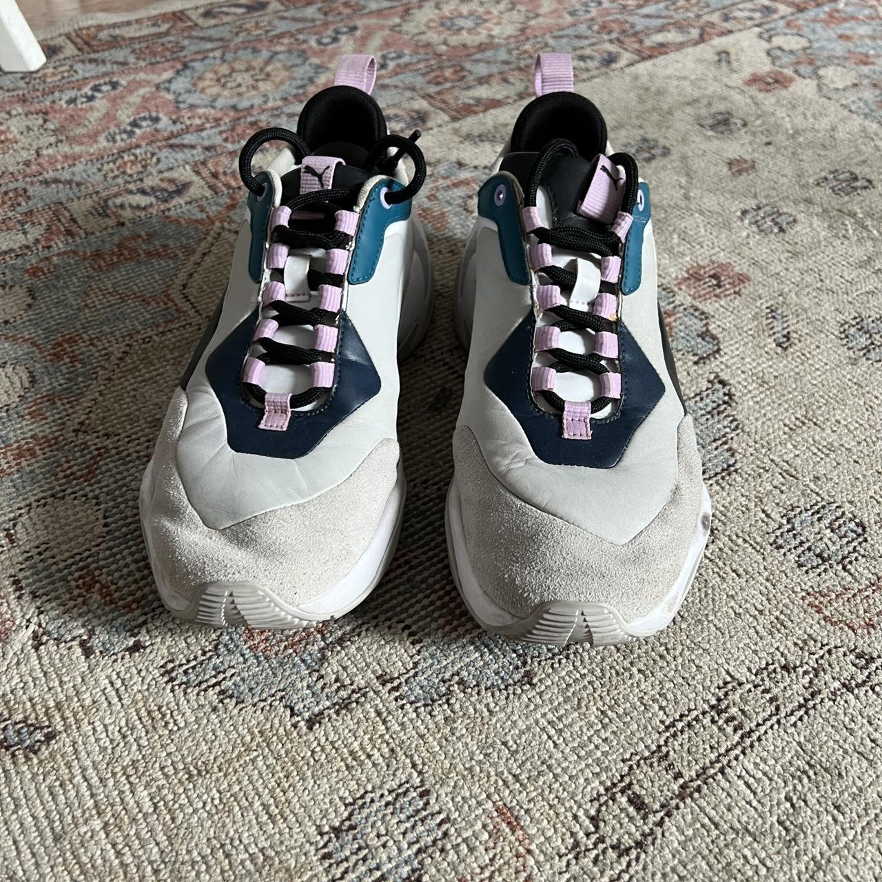 🍇super cute puma chunky sneakers! Grey, blue, and... - Depop