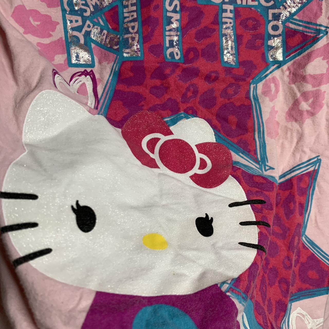pink hello kitty cheetah print and stars shirt 💓... - Depop