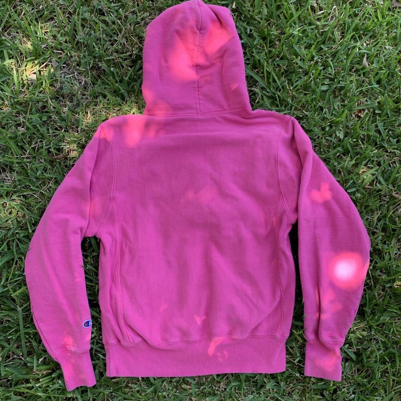 Champion neon 2025 pink hoodie