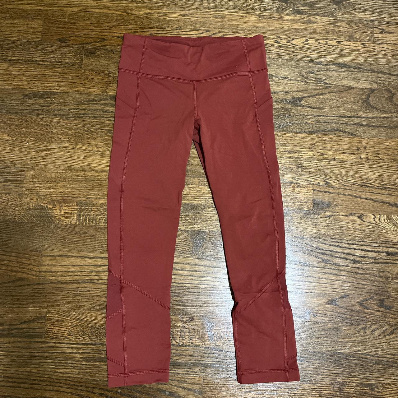 Lululemon red 7/8ths leggings in size 4! Great - Depop