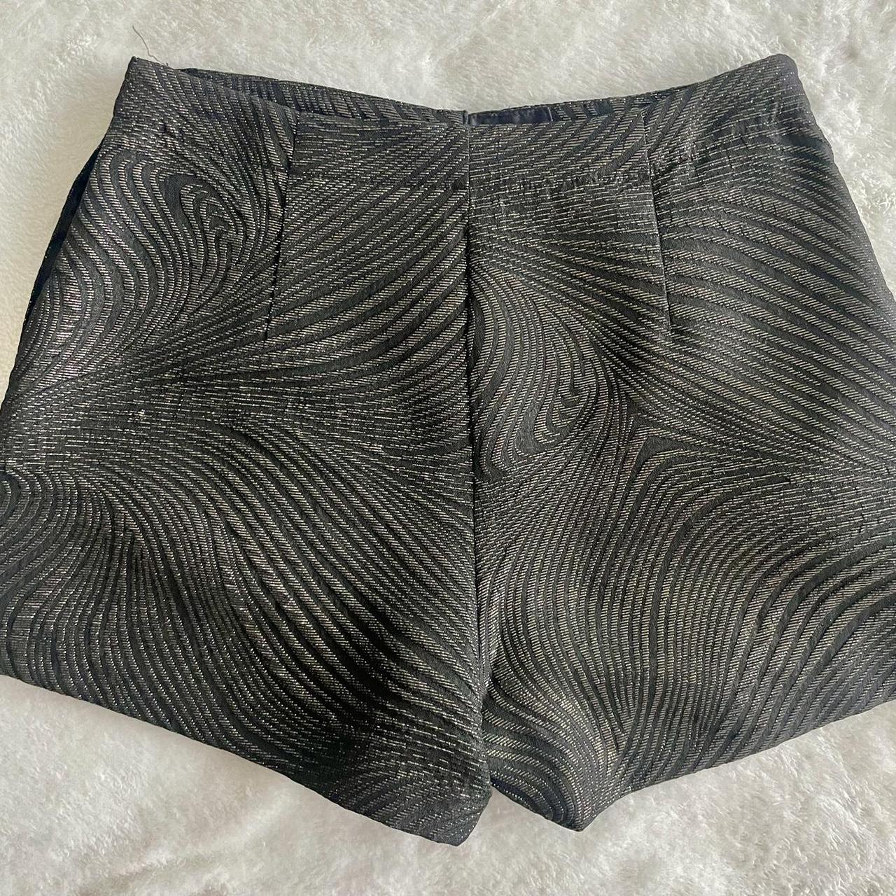 Zara gold and black shorts - Main Image