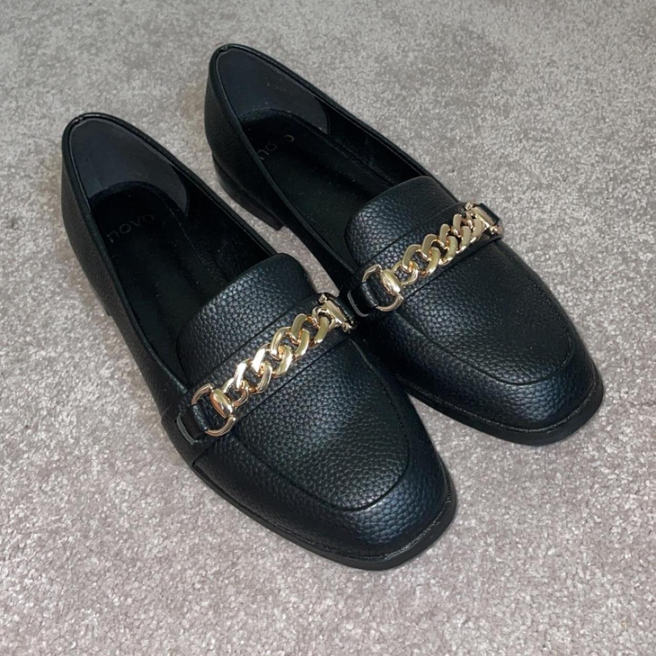 Black Loafers with Gold Detailing Brand New, Never... Depop