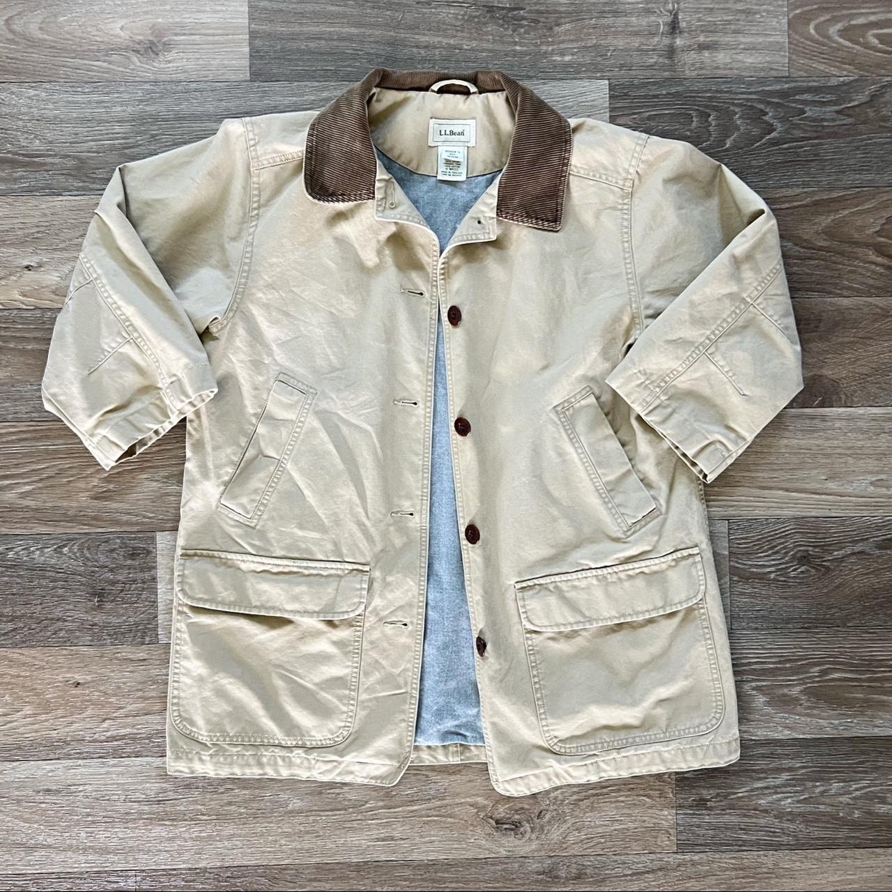 Vintage L.L.Bean chore jacket with corduroy collar!... - Depop