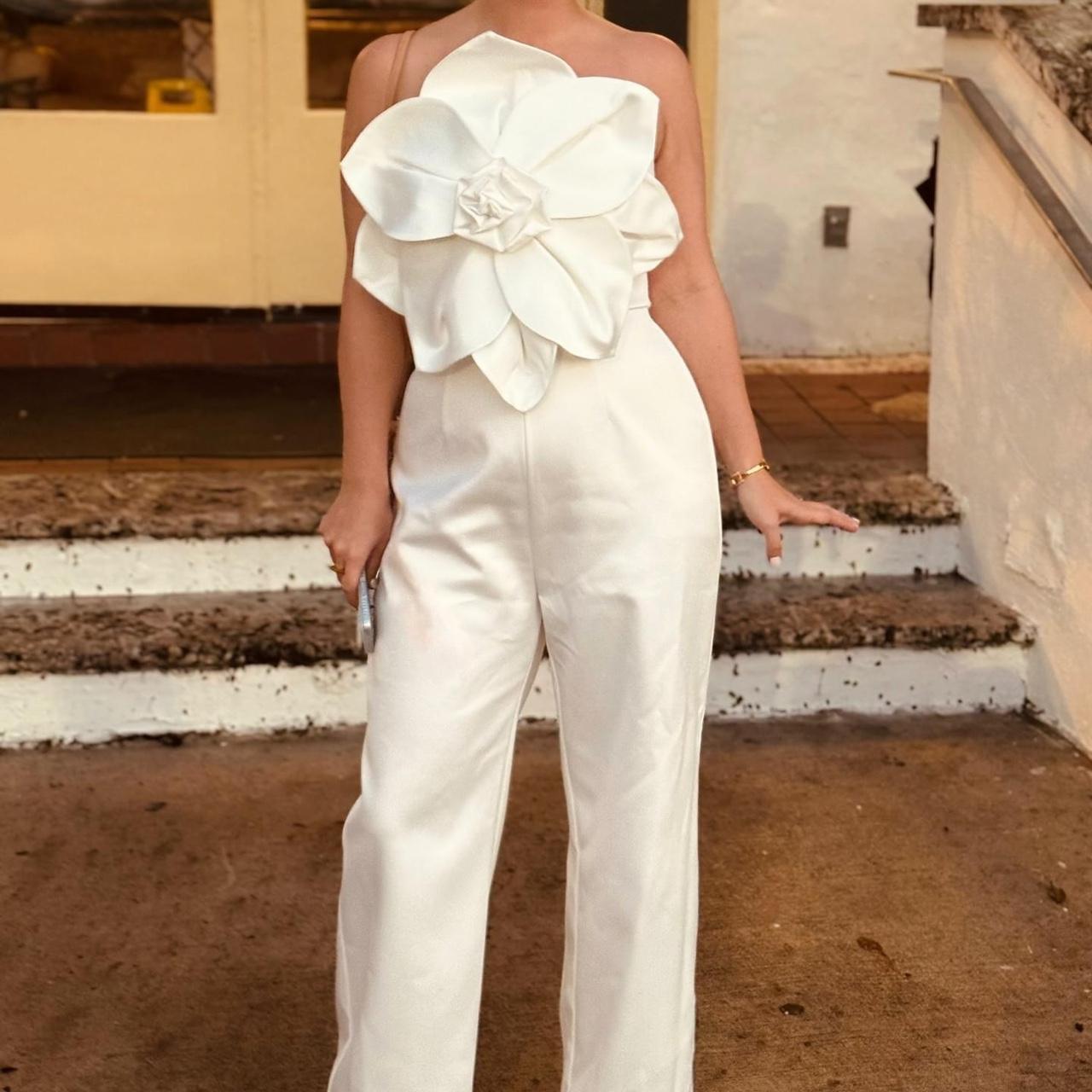 Akira white jumpsuit on sale