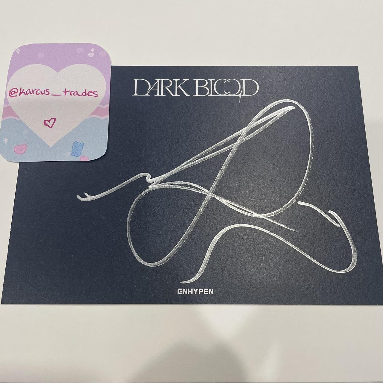 WTS Enhypen Dark Blood Niki signed postcard Proofs - Depop