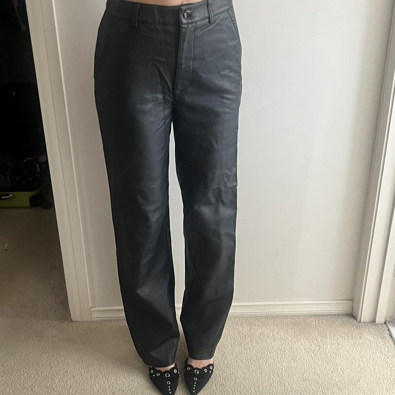 Glassons Black Leather Pants Depop