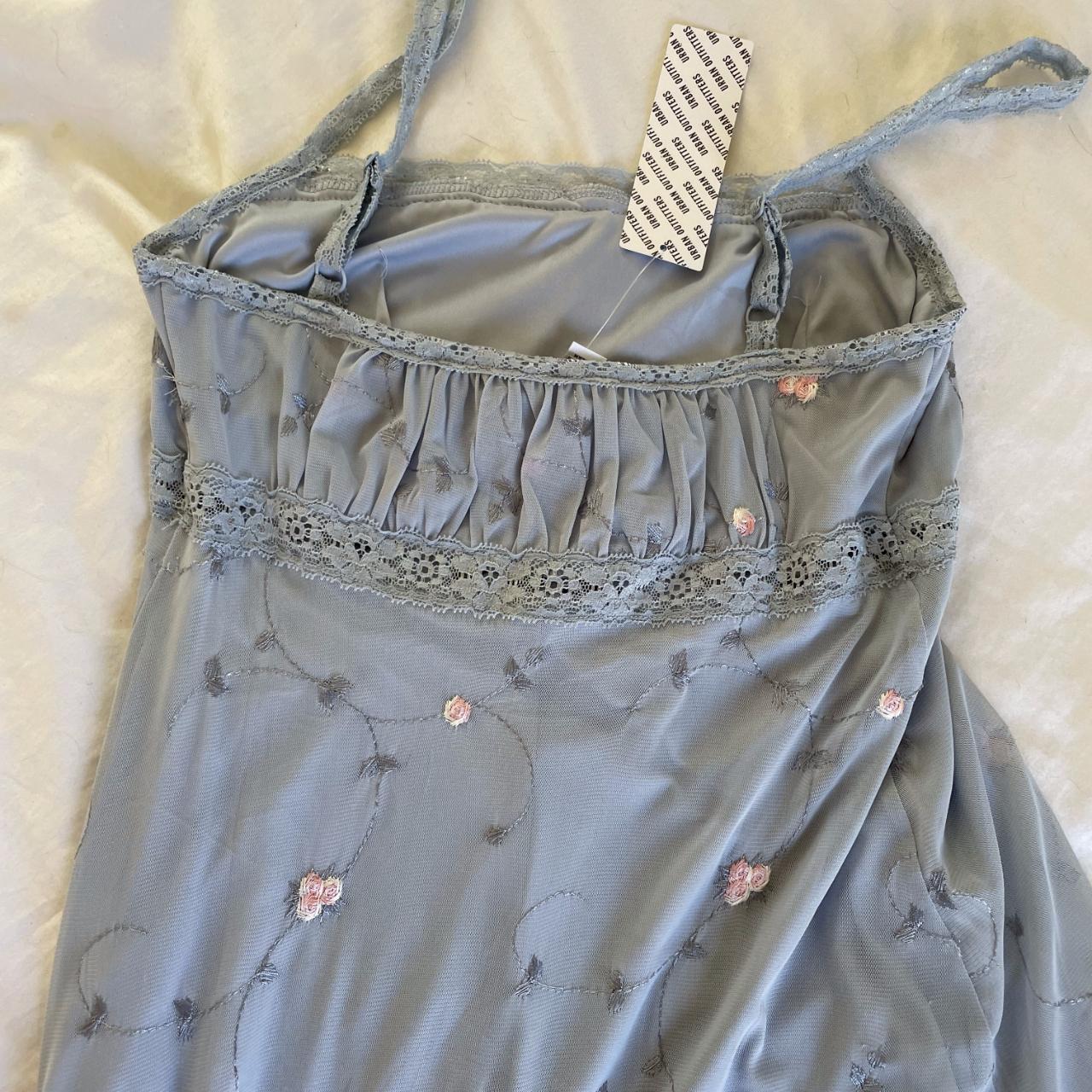 Urban Outfitters Women's Blue and Pink Dress (4)