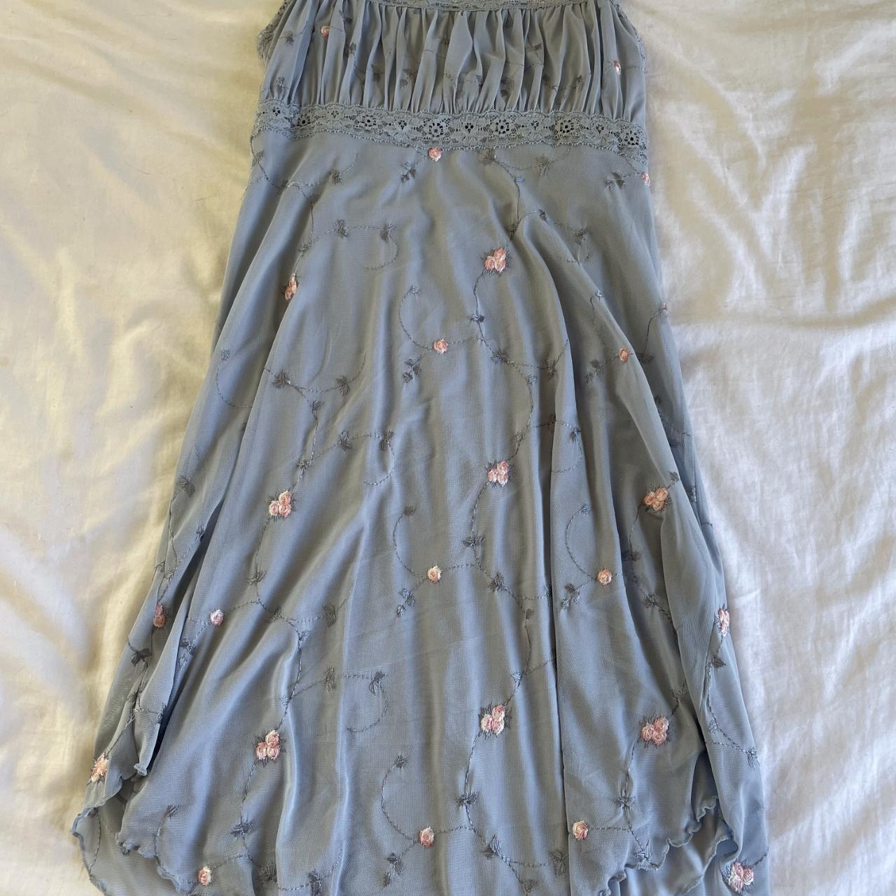 Urban Outfitters Women's Blue and Pink Dress