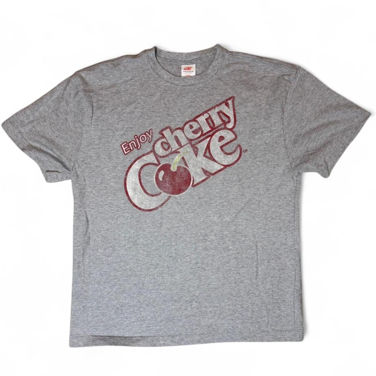 PacSun Women's T-shirt - Grey/Red - XS – super soft cherry coke graphic t-shirt. oversized …