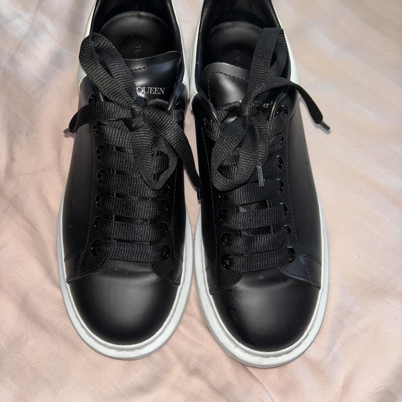 Black and white Alexander McQueens. Size 7. Worn a... - Depop