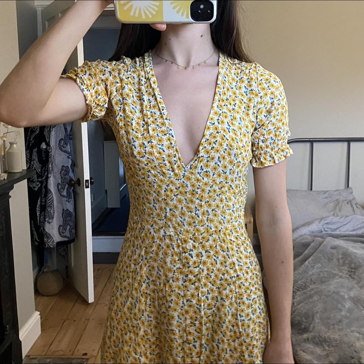 Faithfull sunflower cheap midi dress