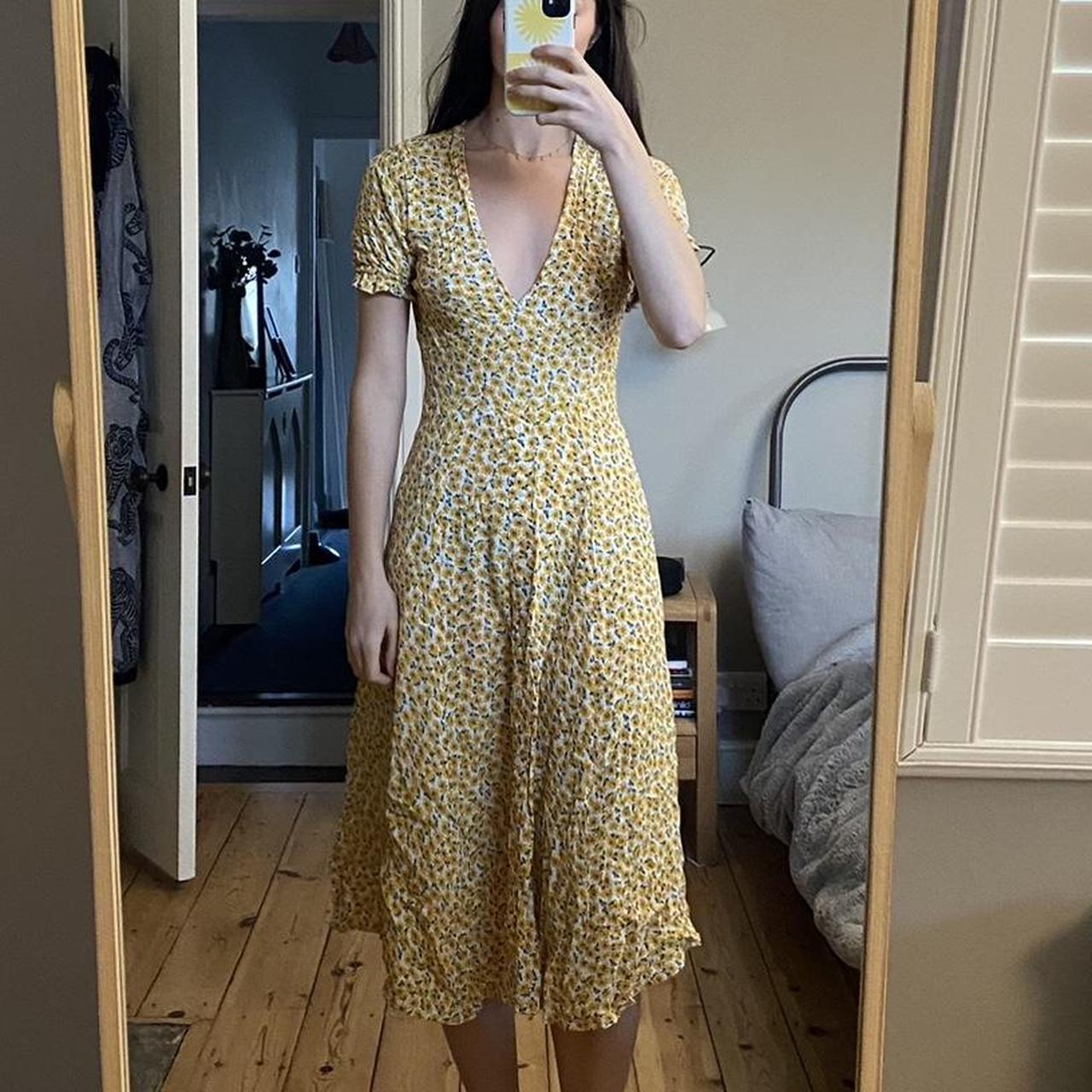 Faithfull the Brand Sunflower midi dress Size