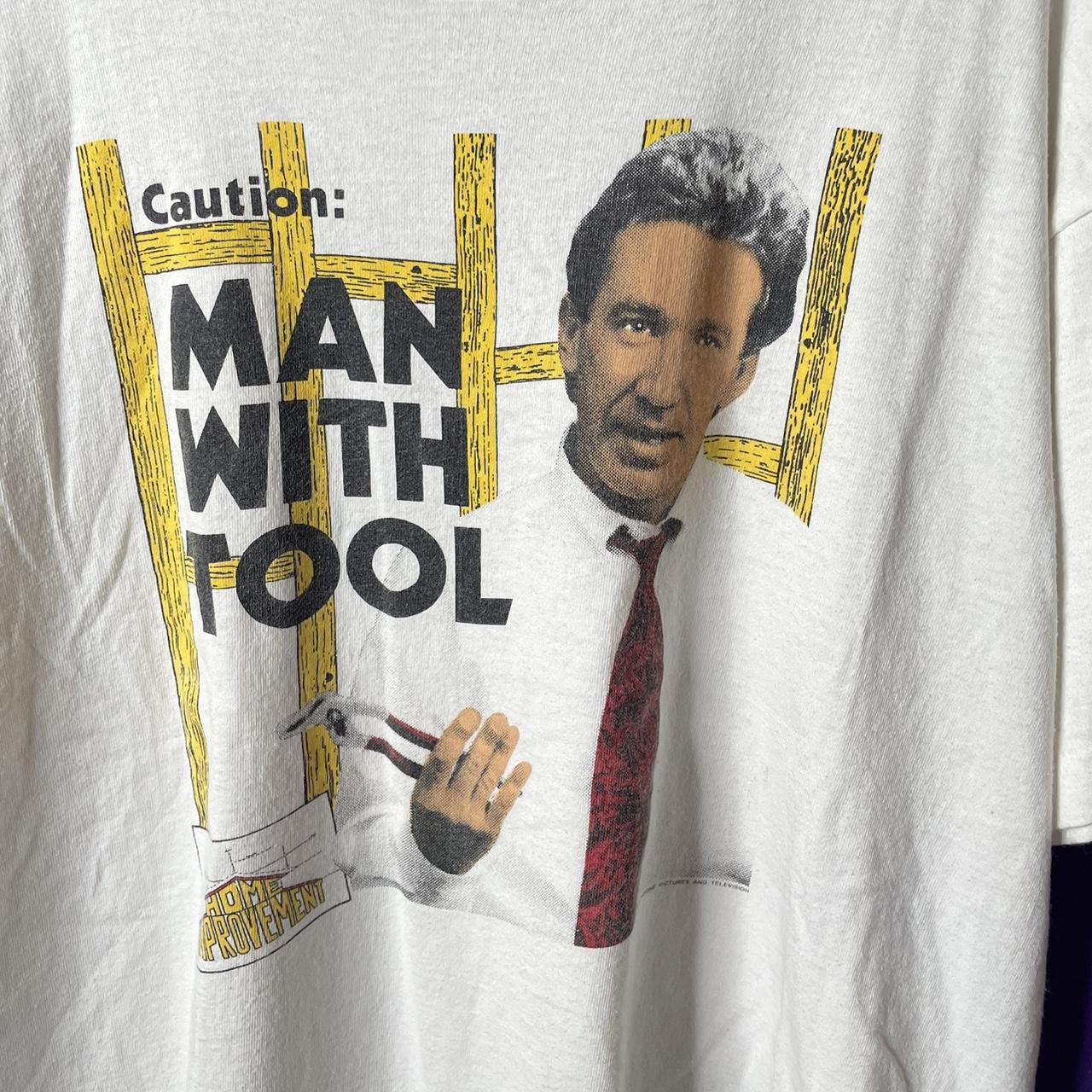 Vintage Home improvement man with tool t-shirt. Is... - Depop