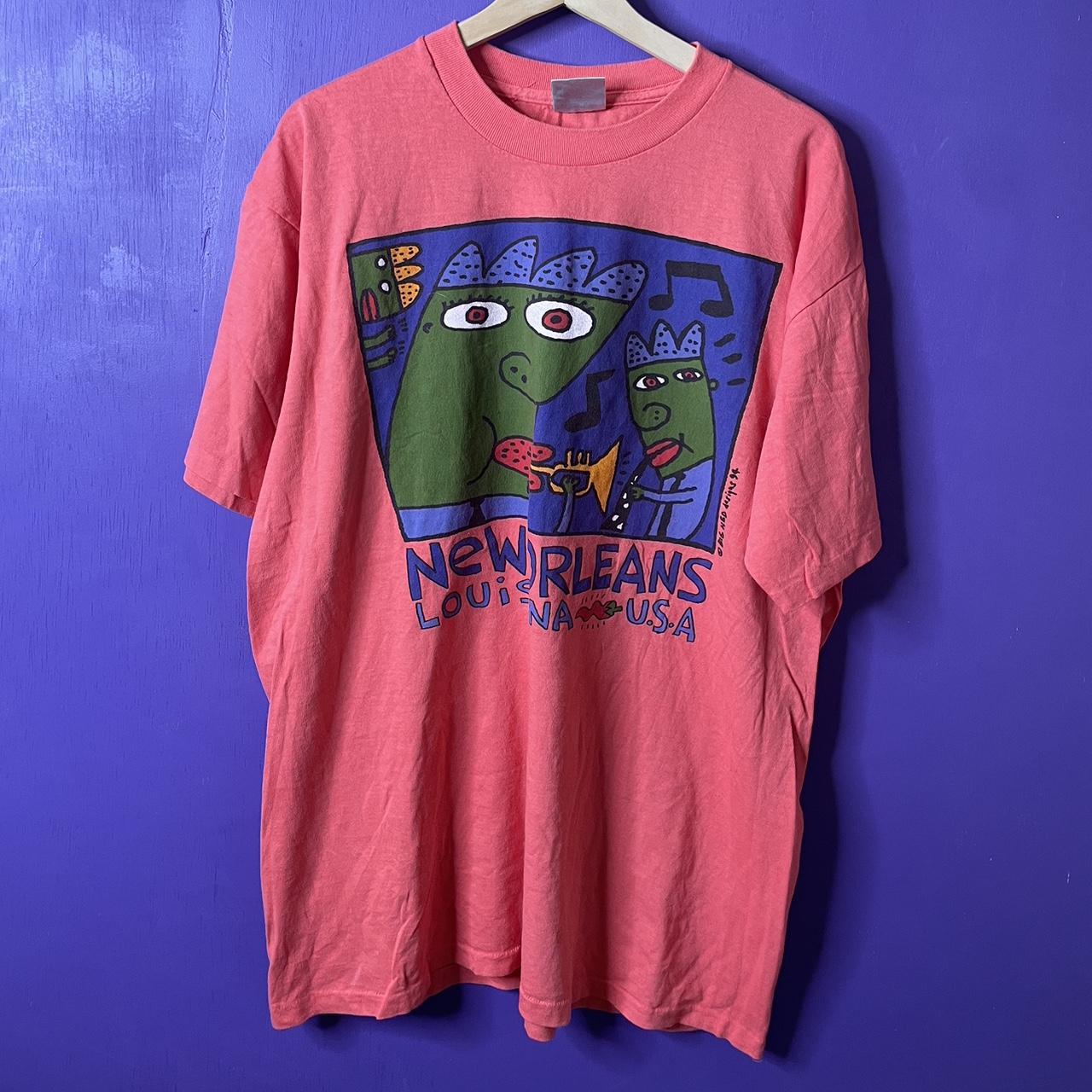 Vintage 90s New Orleans Louisiana art t-shirt. Is in... - Depop