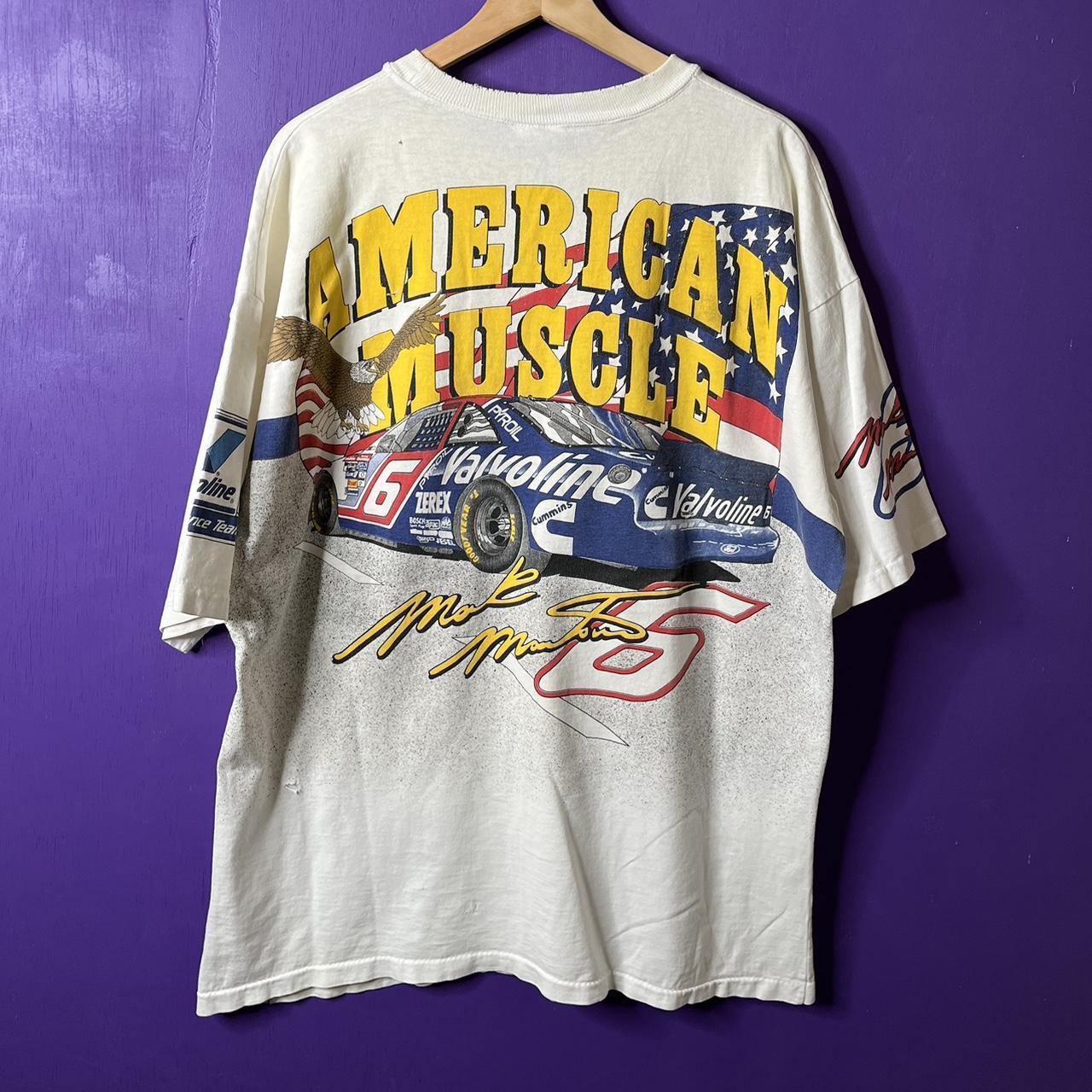 Vintage 90s Mark Martin American muscle NASCAR... - Depop