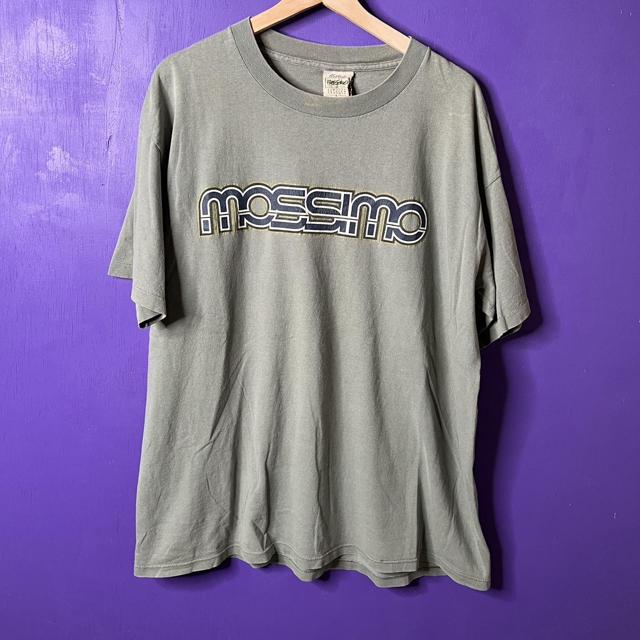 Vintage 90s Mossimo faded spell-out logo t-shirt. Is - Depop