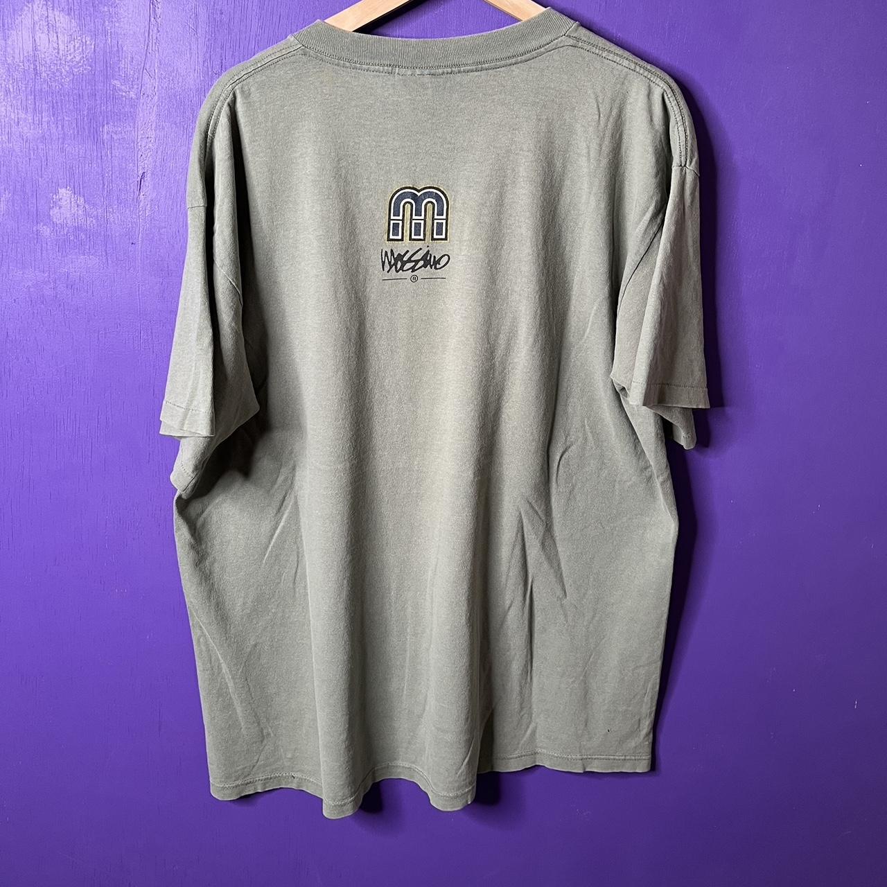 Vintage 90s Mossimo faded spell-out logo t-shirt. Is - Depop