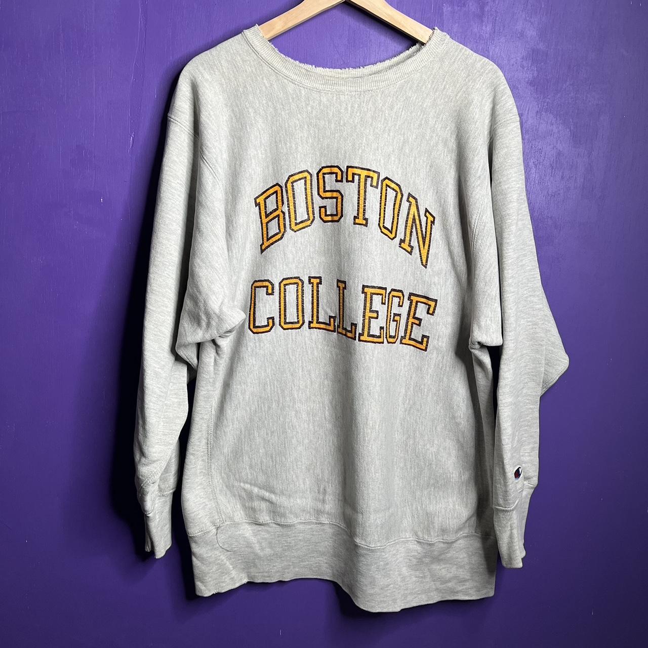 Vintage 90s Champion reverse weave Boston college... - Depop