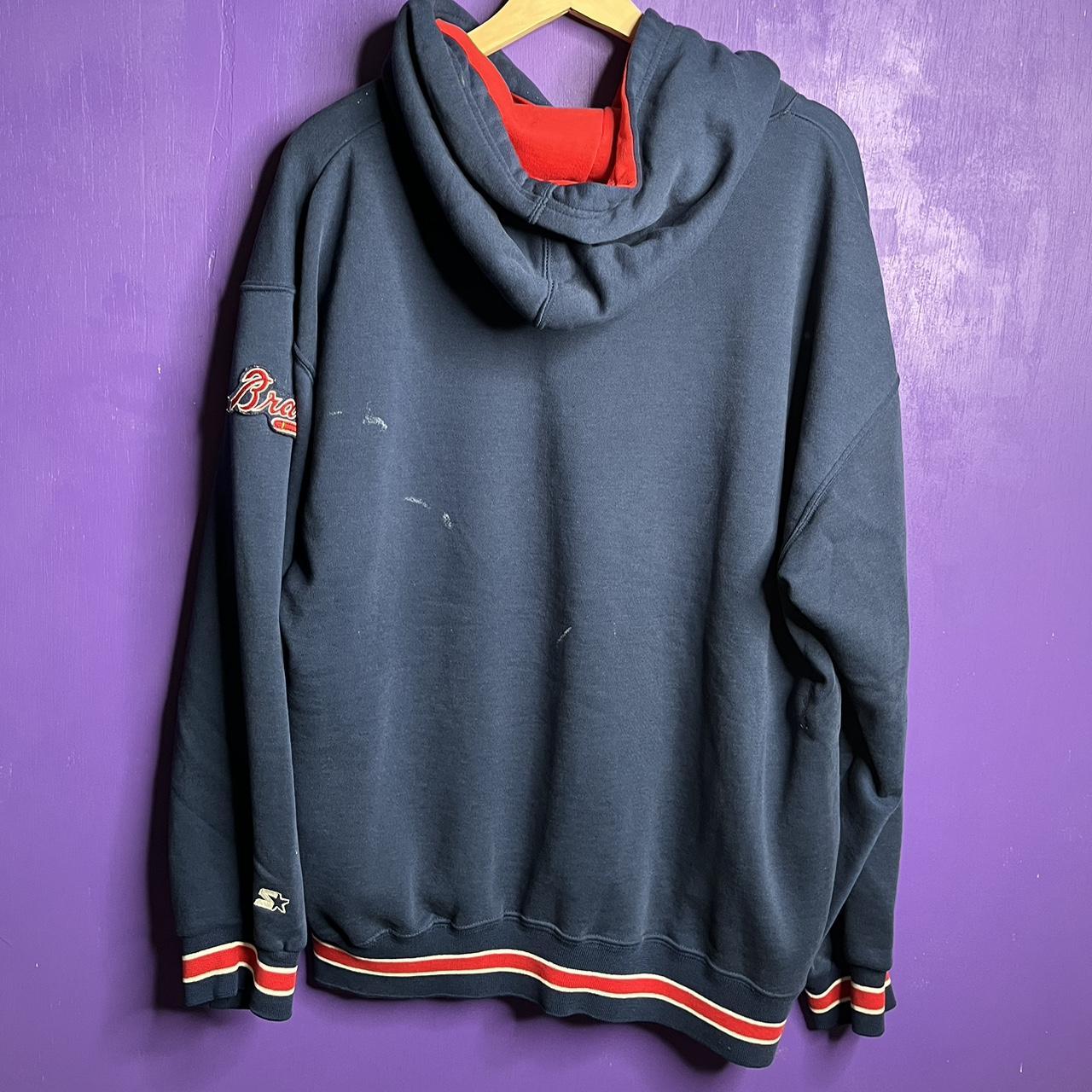 Vintage 90s starter Atlanta Braves hoodie. Is in - Depop