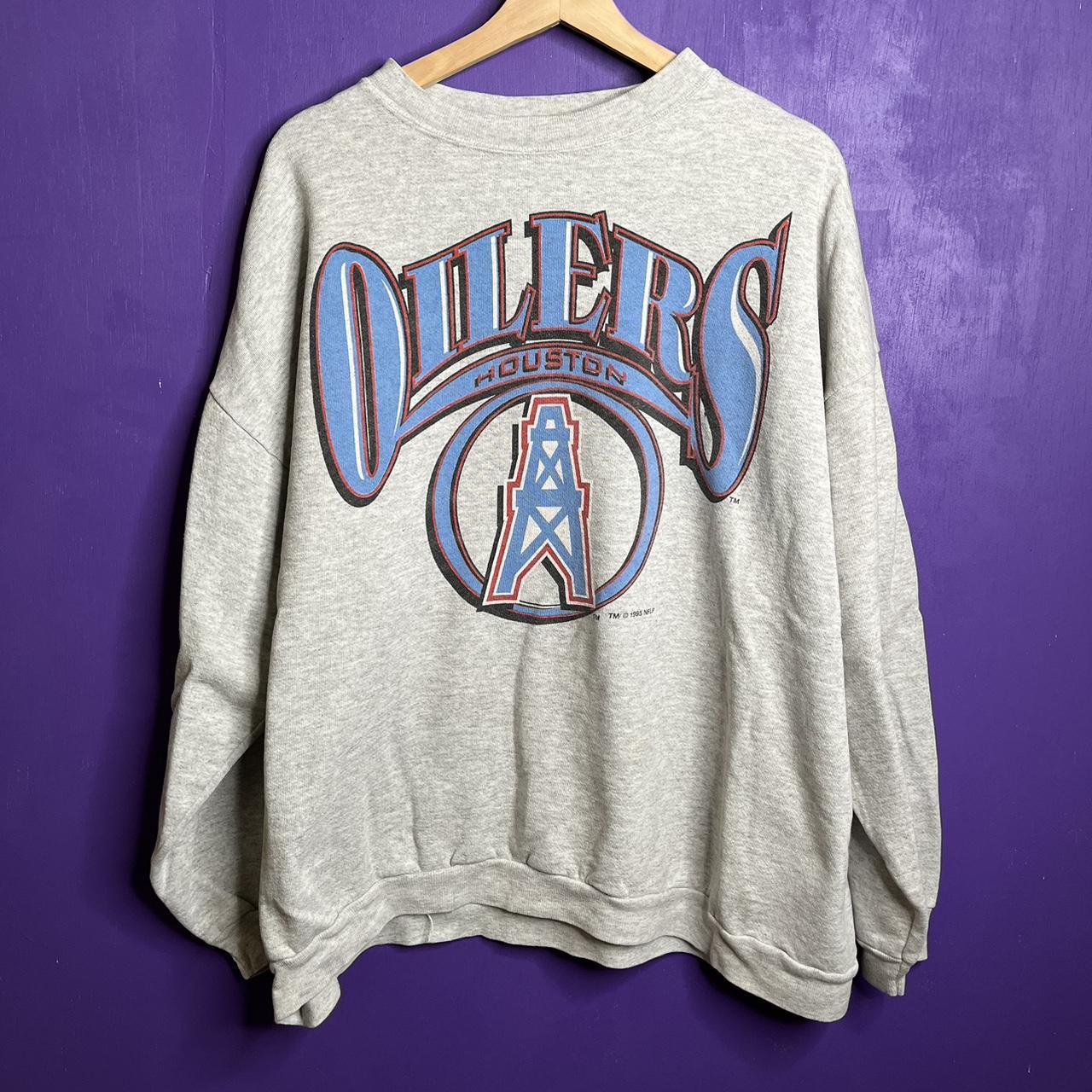 Vintage 1995 Houston oilers logo sweatshirt. Is in - Depop