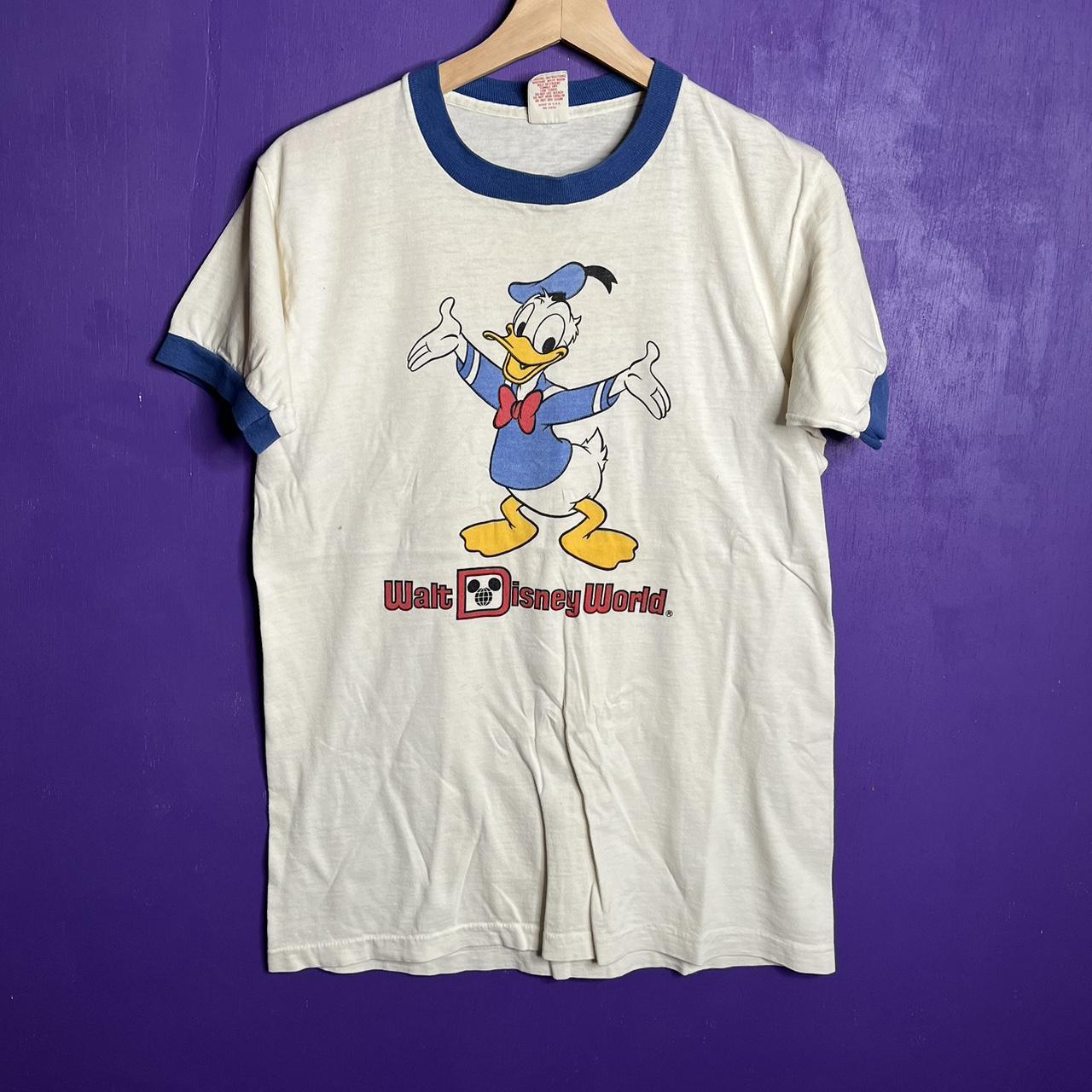 Donald Duck vintage Ringer T-Shirt Walt Disney World - Depop