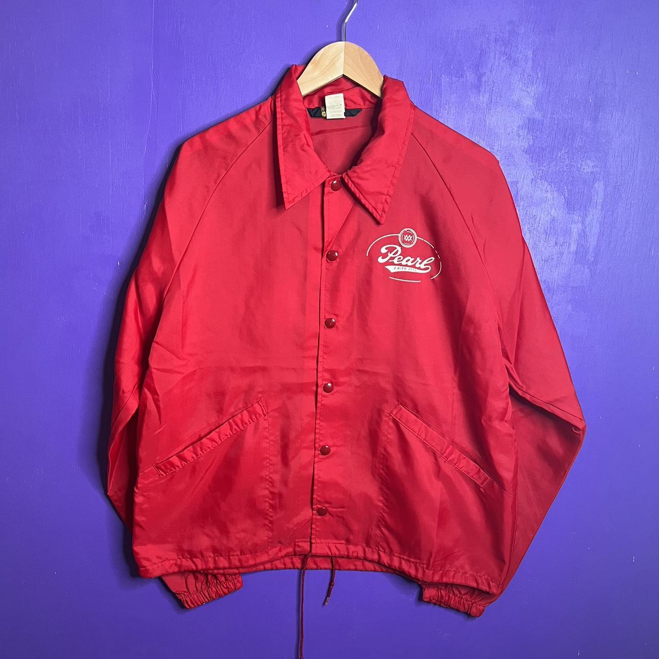 Vintage 70s Swingster Pearl beer windbreaker jacket.... - Depop