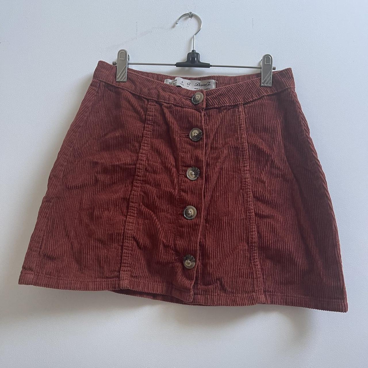 New Look Women's Red and Orange Skirt | Depop