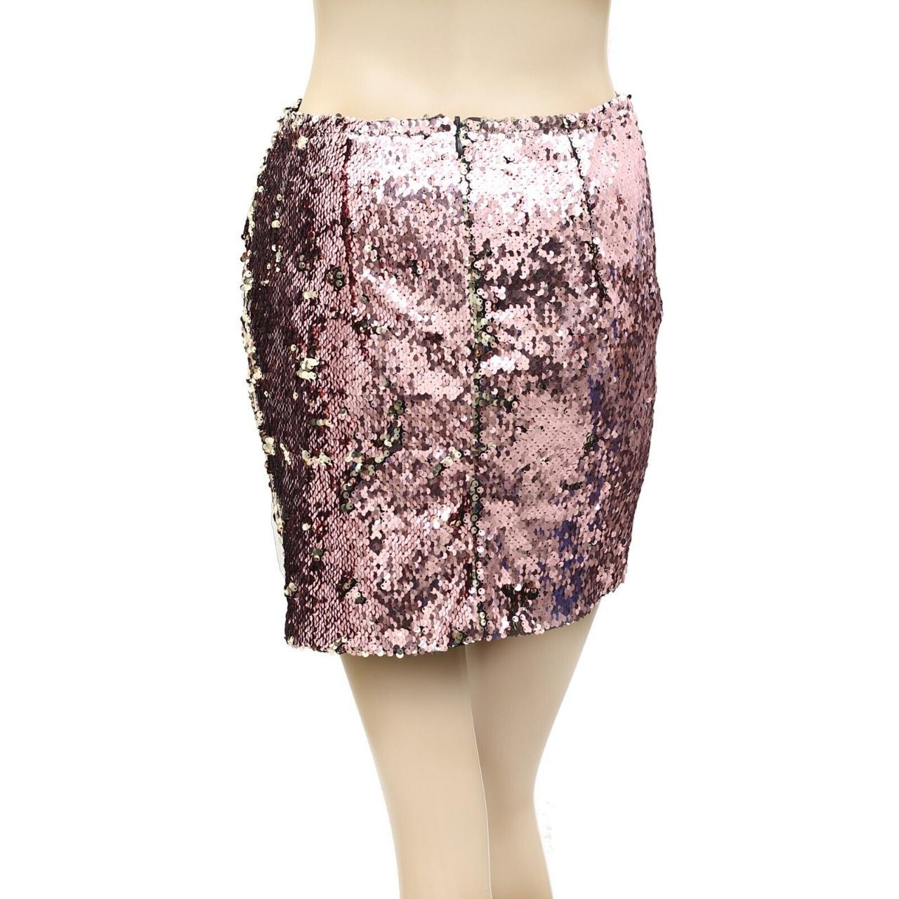 Sequin drape mini on sale skirt