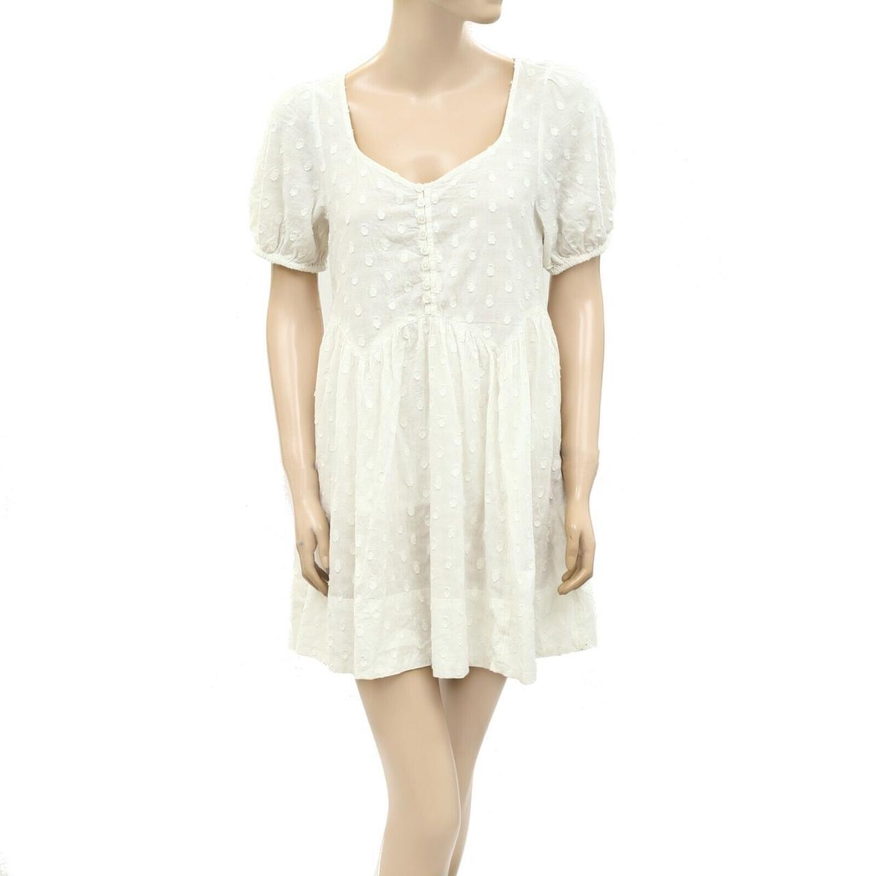 Free People’s White Lace Polka Dot Mini buy Dress, xs