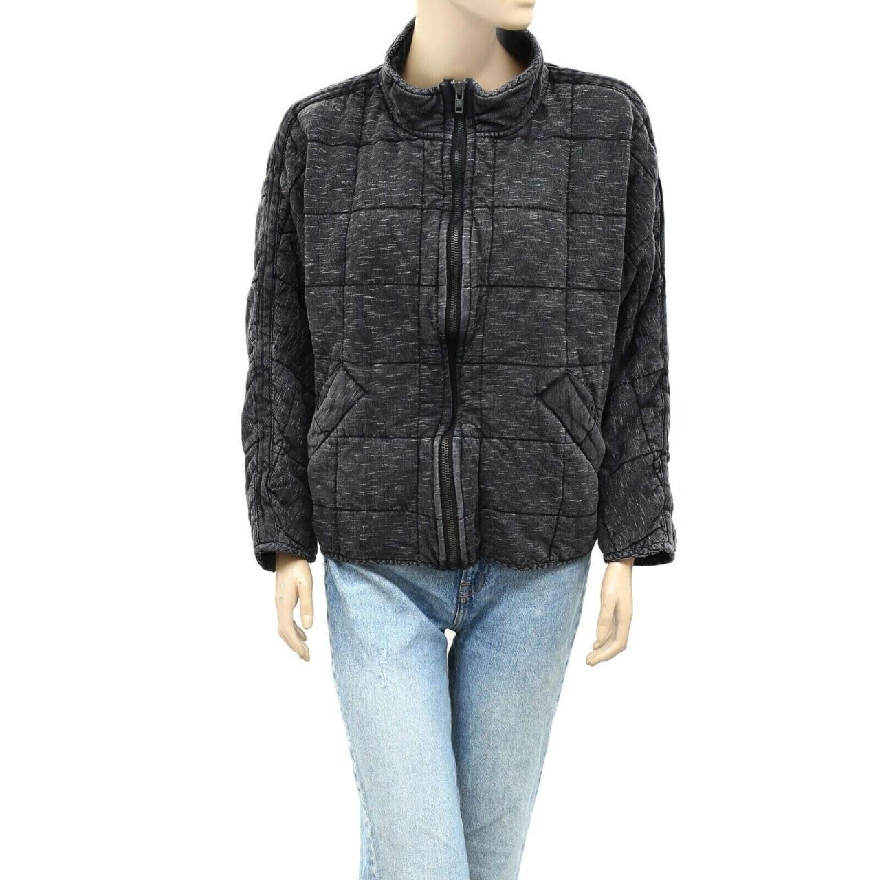 dolman quilted knit jacket black