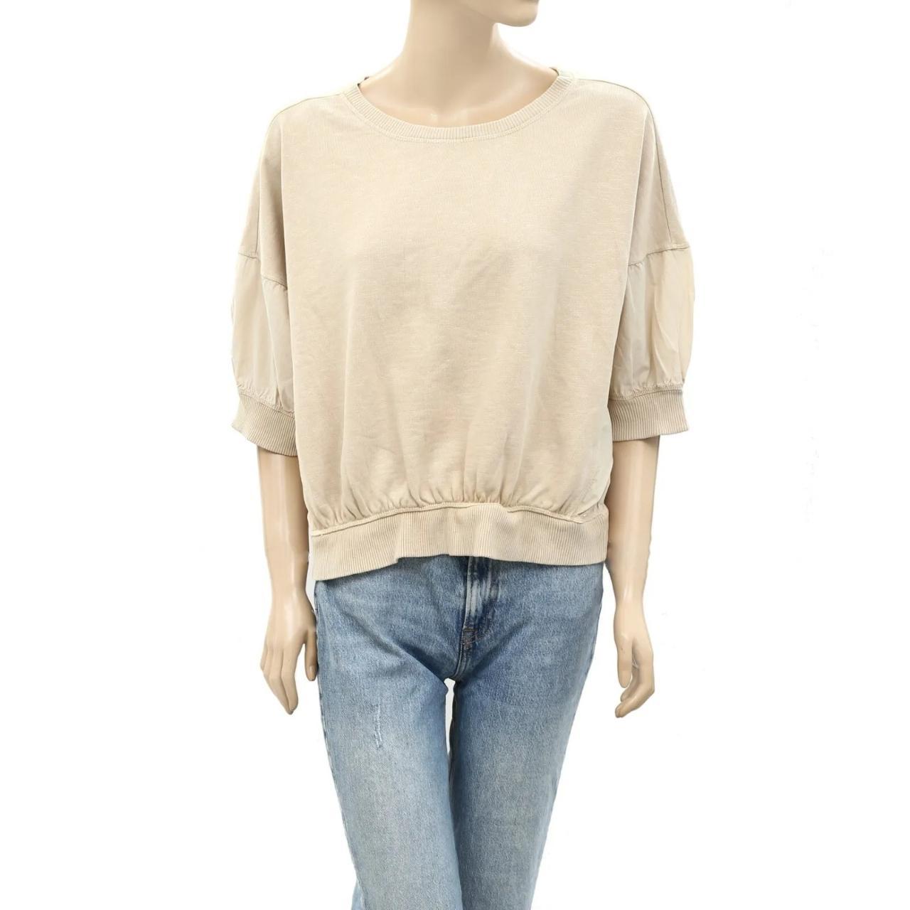 Anthropologie Pilcro Cropped Batwing Sweatshirt Depop