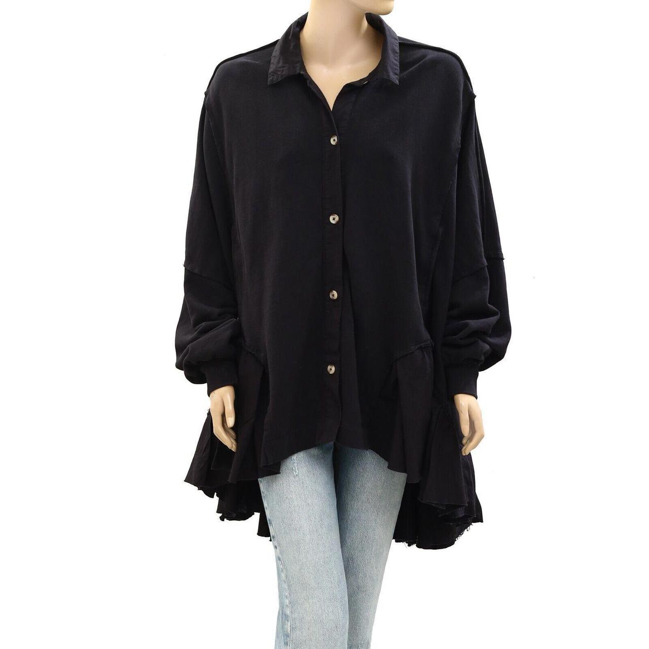 Free People Sweatshirt Oversized newest Ruffle