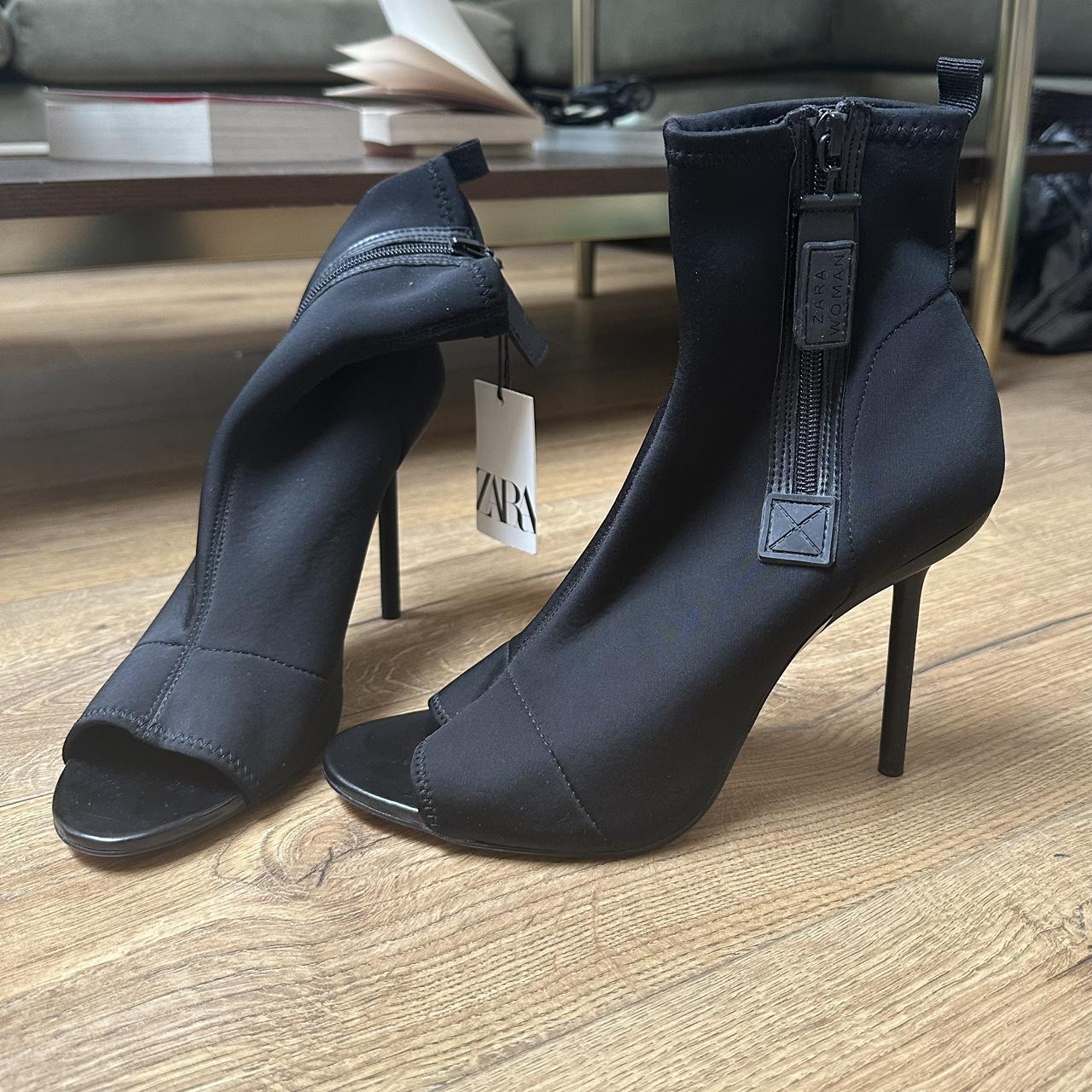 Zara peep toe boots size 8 41