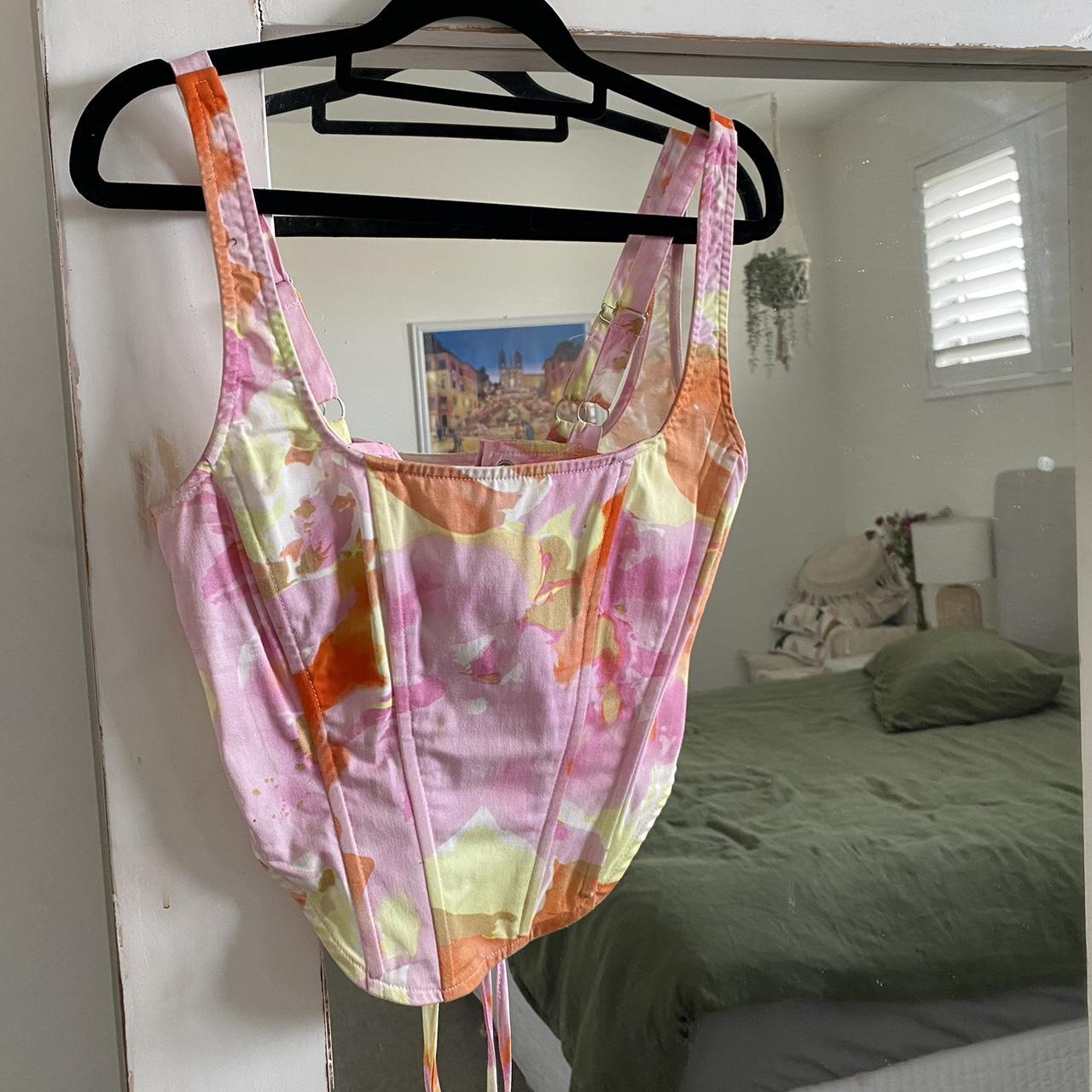 Glassons corset top floral Depop