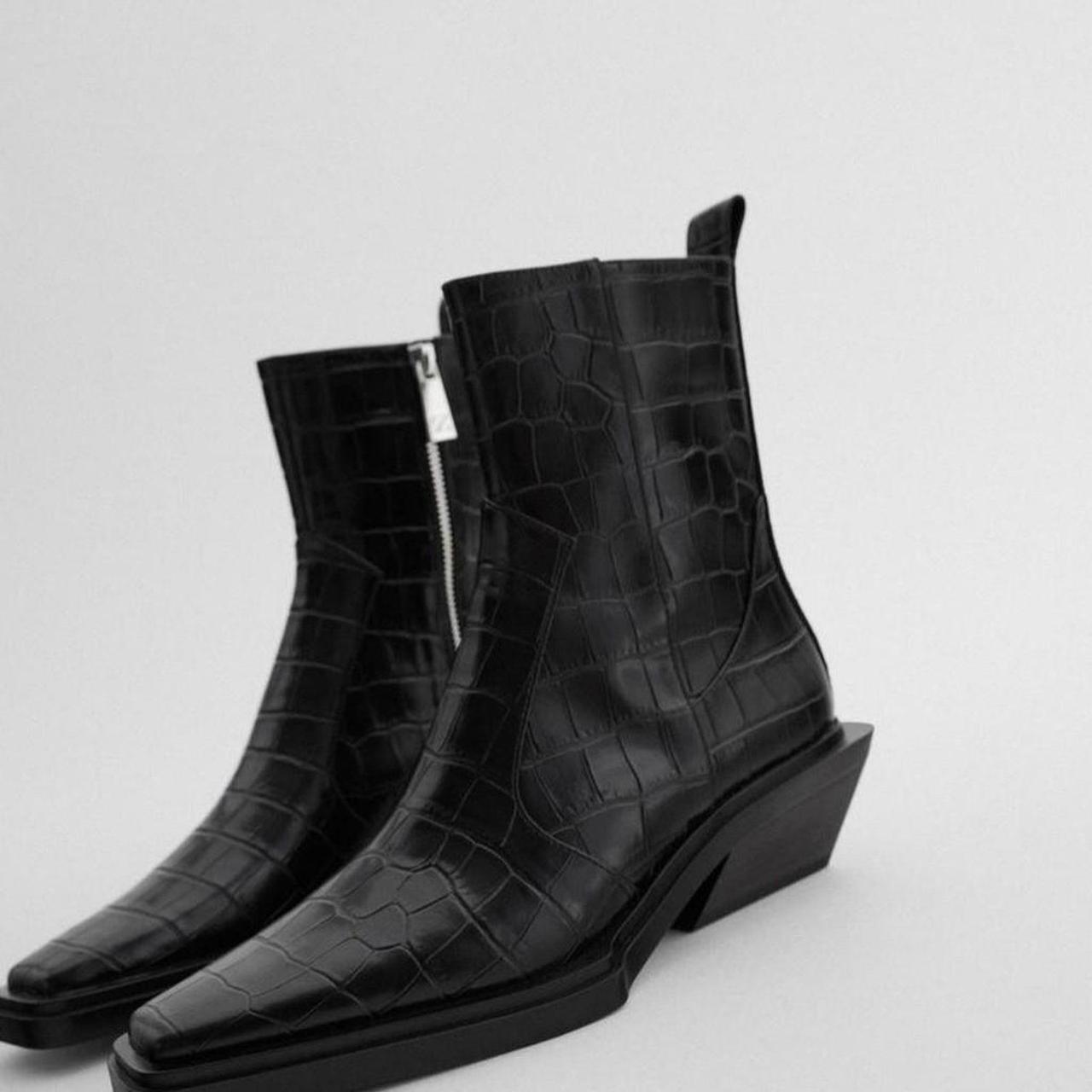 zara croc boots