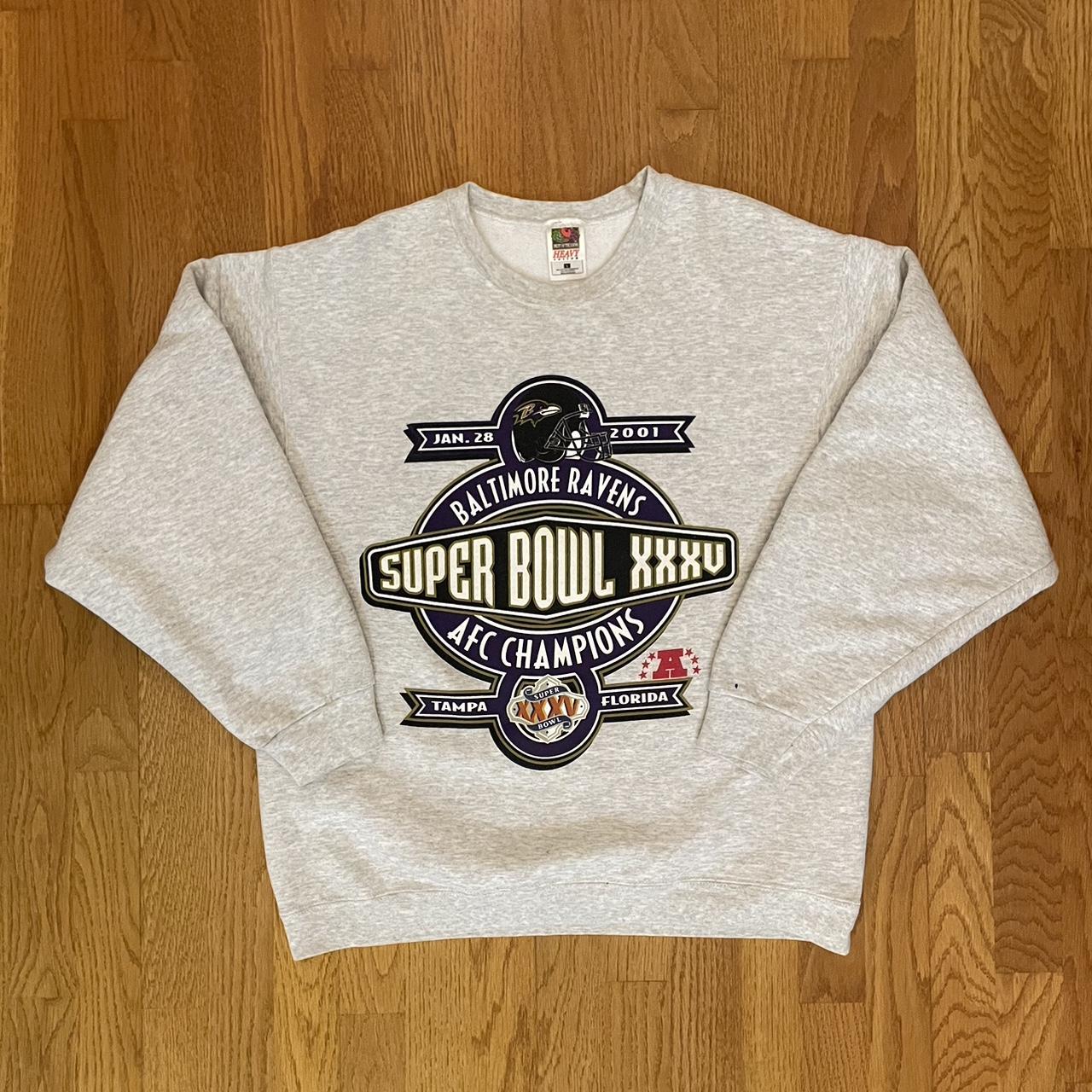 Baltimore Ravens Super Bowl Nike Vintage Crewneck Sweatshirt 