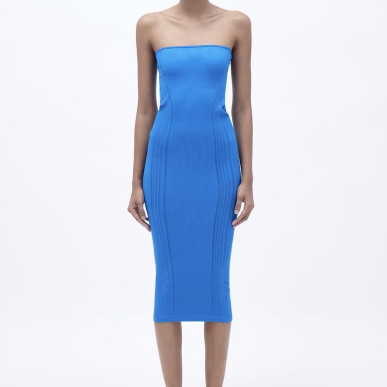 Zara Seamless Strapless Dress💙 SOLD OUT ON THE... Depop